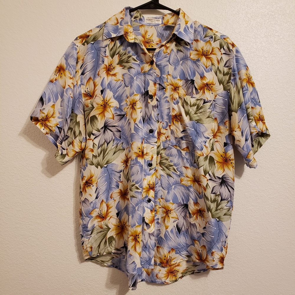Robert Stock Silk Floral Shirt